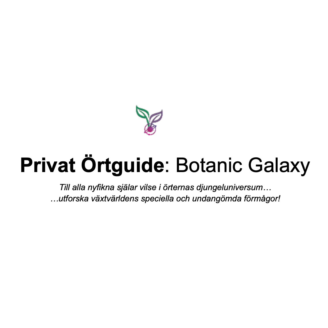 Privat Örtguide